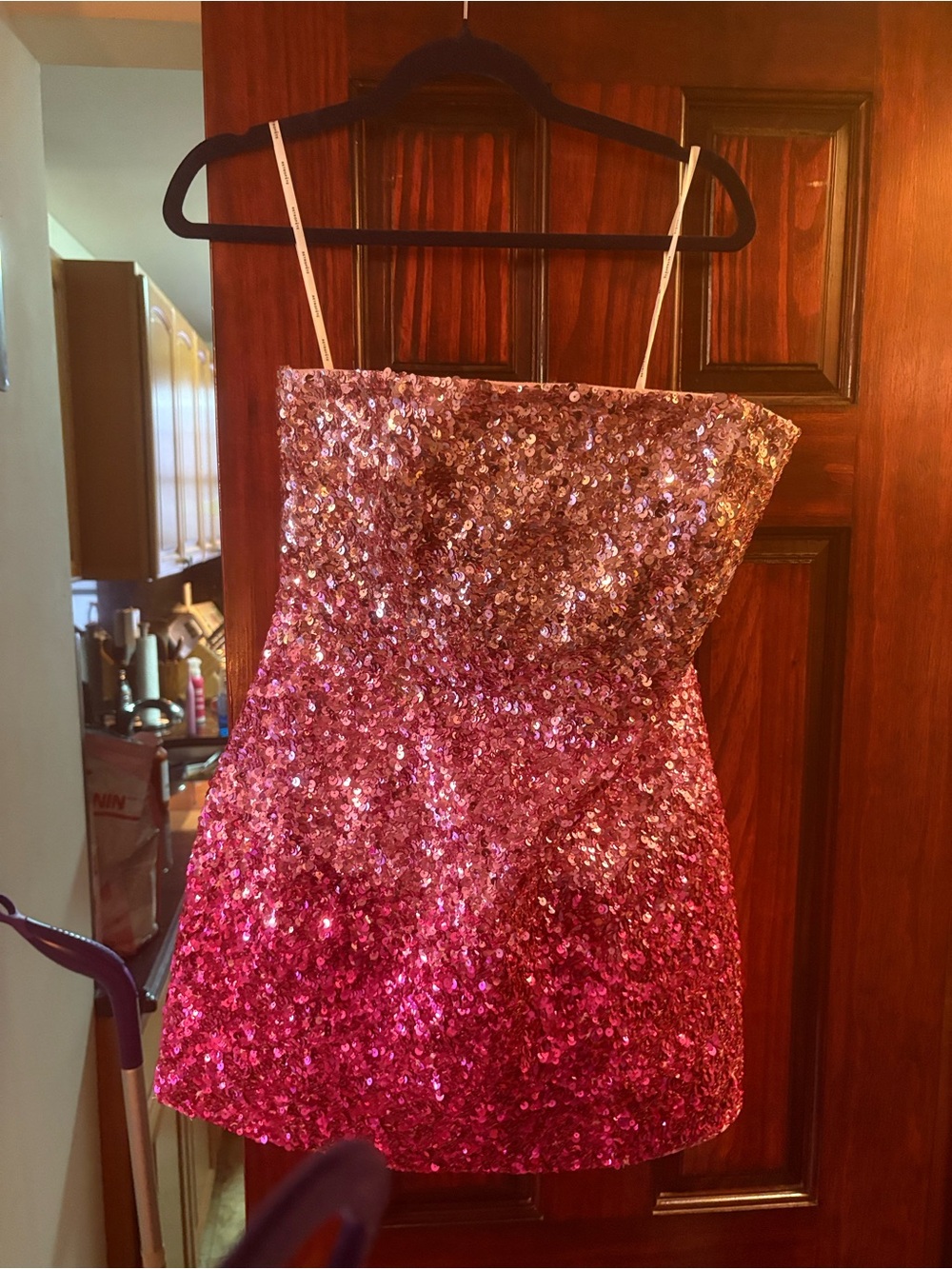 REVOLVE Pink-to-Gold Sequin Mini Dress